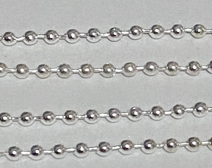 2mm Ball Chain Bead Silver Chain Finding Diameter with Connectors DIY Jewelry Making Supplies Findings.