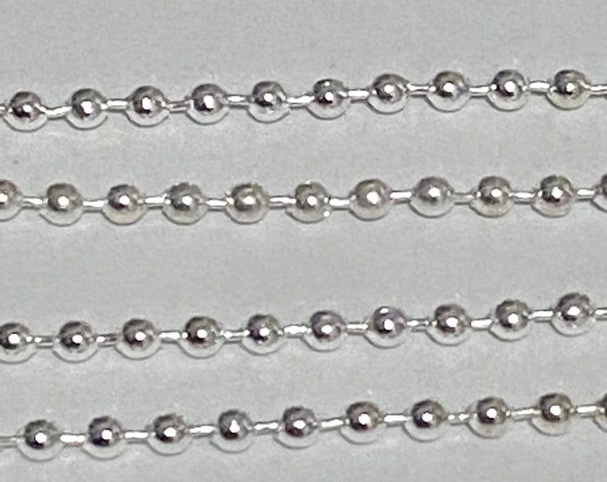 2mm Ball Chain Bead Silver Chain Finding Diameter with Connectors DIY Jewelry Making Supplies Findings.