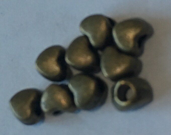 3mm Heart Spacer Antique Bronze Beads,  DIY Jewelry Making Supplies  Findings