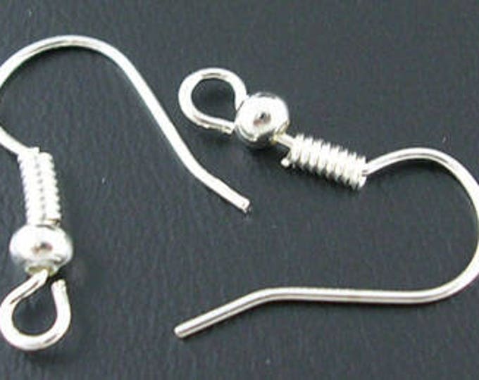 18mm Earring Hooks Silver DIY Jewelry Making Supplie Findings.