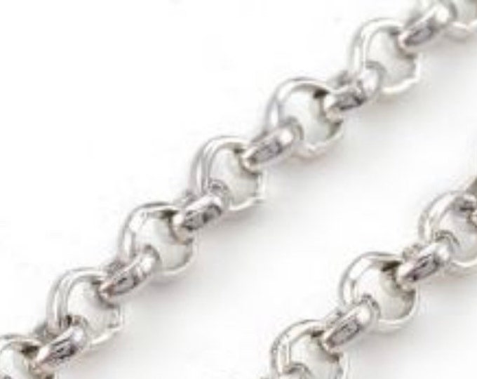 2.5mm Rolo Chain antique Silver Finding  DIY Jewelry Making Supplies Findings.