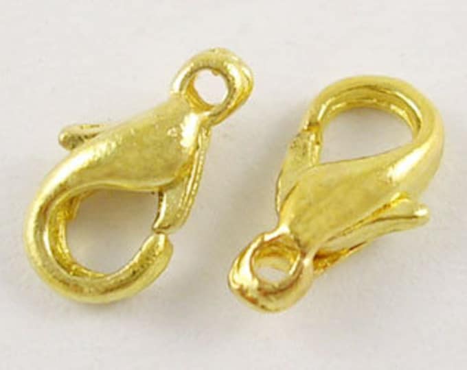 6x10mm Lobsters Claw Clasps, Golden color DIY Jewelry Making Supplie  Findings.