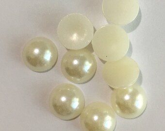 2-18mm Ivory Faux Pearls Round Smooth Ivory ABS Imitation Pearls Bulk Pearls  Wholesale Pearls 
