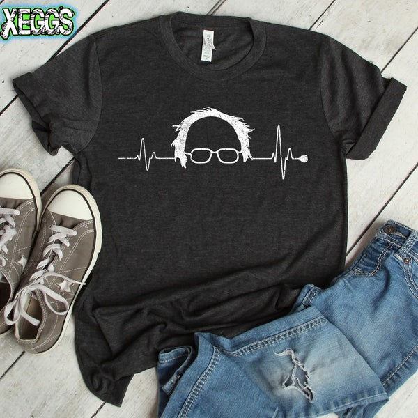 Bernie Sanders Heartbeat, Heartbeat Shirt, Bernie Sanders, Bernie 2020, Anti Trump, Vote, Bernie, Political Tshirts, Bernie Sanders Shirt