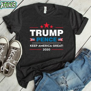 Trump Pence 2020, Donald, Kampania wyborcza, Konserwatywna koszulka, MAGA, Koszulka Trump, Trump, Donald Trump, Polityczne koszulki