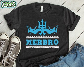 Merbro, Merman, camisa de sirena, camisa de gran hermano, fiesta de la sirena, sirena, top de la sirena, regalo del hermano, mejor camisa de amigo, camisa de la fraternidad