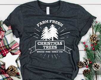 Christmas Tree Farm - Christmas Shirts - Christmas Tree - Primitive Christmas - Holiday Shirt - Vintage Christmas - Tree Farm Shirt