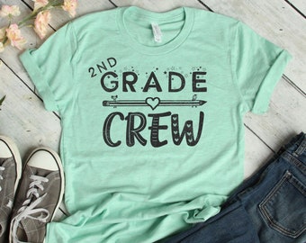 Second Grade Crew - 2nd Grade Shirt - Back to School - Teacher Gifts - 2nd Grade Teacher - New Teacher Gift - Funny Teacher Shirts