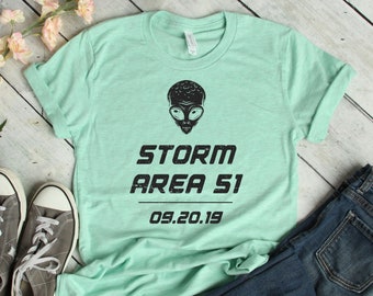 Roswell Alien, Storm Area 51, They Can't Stop All of Us, UFO Shirt, Area 51, Alien, Alien Gift, Roswell, Alien T Shirt, Womens Alien Shirt