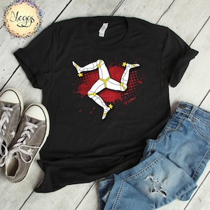 Isle of Man TT Triskelion Flag Shirt, Manx Pride Shirt, Unisex Bella Canvas, Soft & Sturdy Breathable Crew Cut Tee for Men and Women