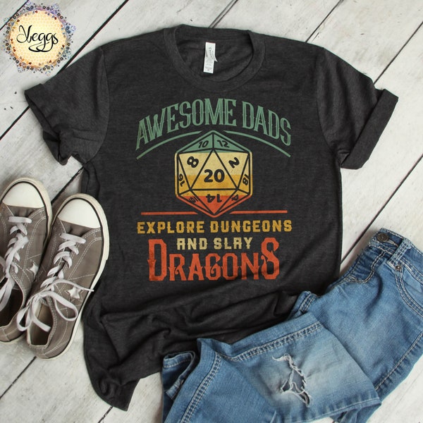 DND Gifts for Him, Dad Gifts, Gamer Shirt, Dungeon Master Gift, Nerd Gift, Dad Shirt, RPG Gifts, Dragon Shirt, Dungeon Master T Shirt