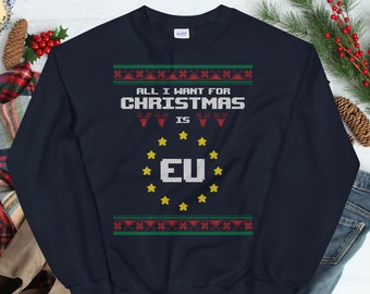 All I Want for Christmas is EU Ugly Christmas Sweater - Etsy Norway