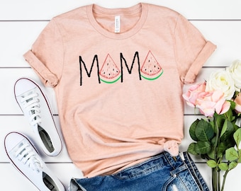 Watermelon Mama Shirt, Watermelon Shirt, Mama Shirt, Blessed Mama, Mothers Day Gift, Step Mom Gift, Baby Shower Gift, Fruit Shirt