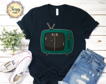 70s RETRO SHIRT, GAMER Gifts, Computer Tennis Game, Retro Gaming Console, Nerd Gifts, Retro Gamer Gifts, Bella Canvas Unisex T-shirt