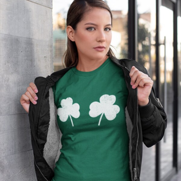 st patrick day boob shirt