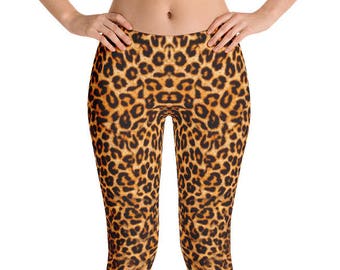 Hand-Sewn Leopard Leggings | Cheetah Leggings | Leopard Print Leggings | Animal Leggings | Super Sexy Leggings | Leopard Yoga Pants