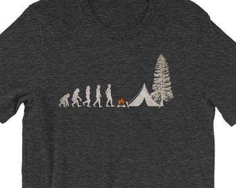 Evolution of Camping, Evolution Shirt, Camping Shirt, Glamping, Camping Gear, Hiking Gift, Wilderness Explorer, Dad Gift, Nature Shirt