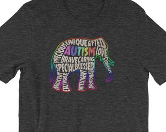 Elephant Shirt, Autism Shirt, Autism Elephant, Elephant Gift, Autism Gift, Autism Awareness, African Shirt, Safari, Animal Lover T-shirt