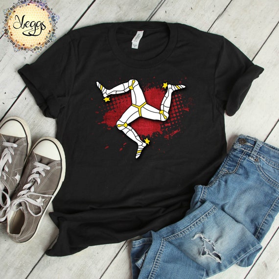 Isle Of Man Tt Race T-Shirt Red Map Triskelion Isle Of Man Tt Race T-Shirt Red Map Triskelion