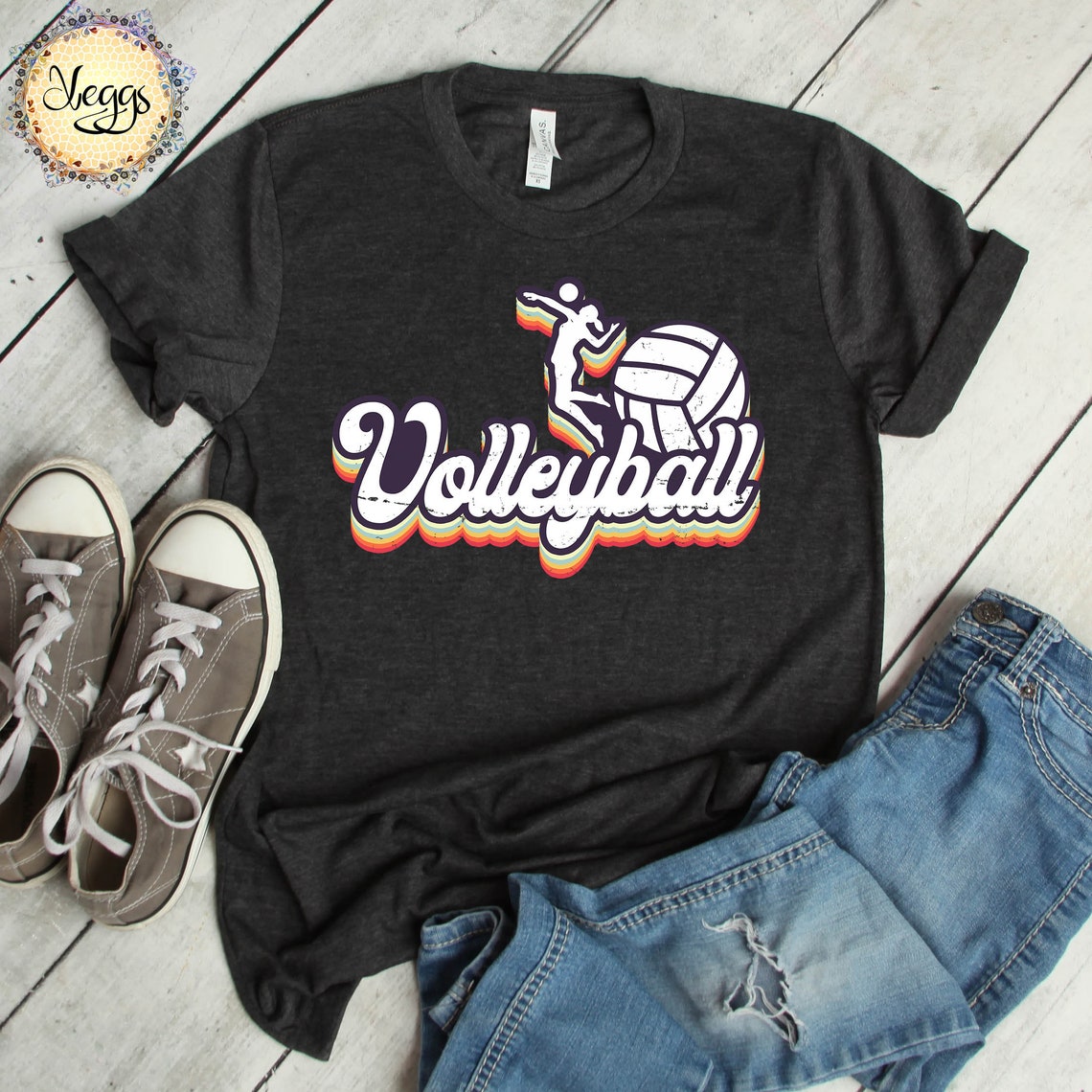 Volleyball Shirt 70s Vintage Tshirt Volleyball Gift | Etsy