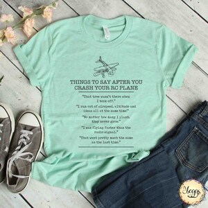 Grappige RC Vliegtuig Shirt, Nerd Shirt, Geek Geschenken, Vliegtuig Geschenken, Hobby Shirt, Radio GIfts, RC, RC Piloot Geschenken, Drone Pilot Gifts, Model Vliegtuig Nerd Heather Prism Mint