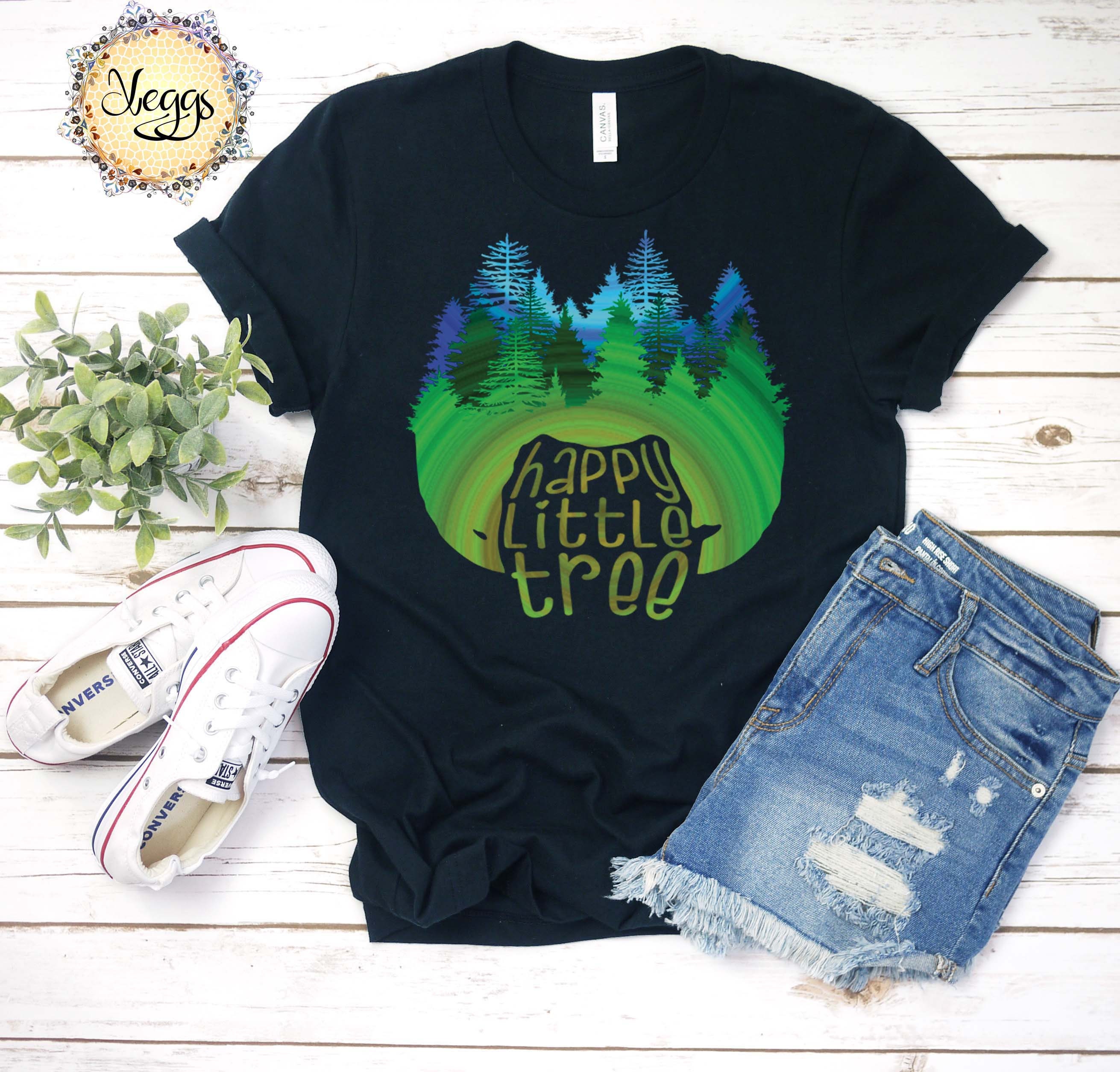 Happy Little Tree Shirt Artist Gifts Arborist Gift Camping | Etsy