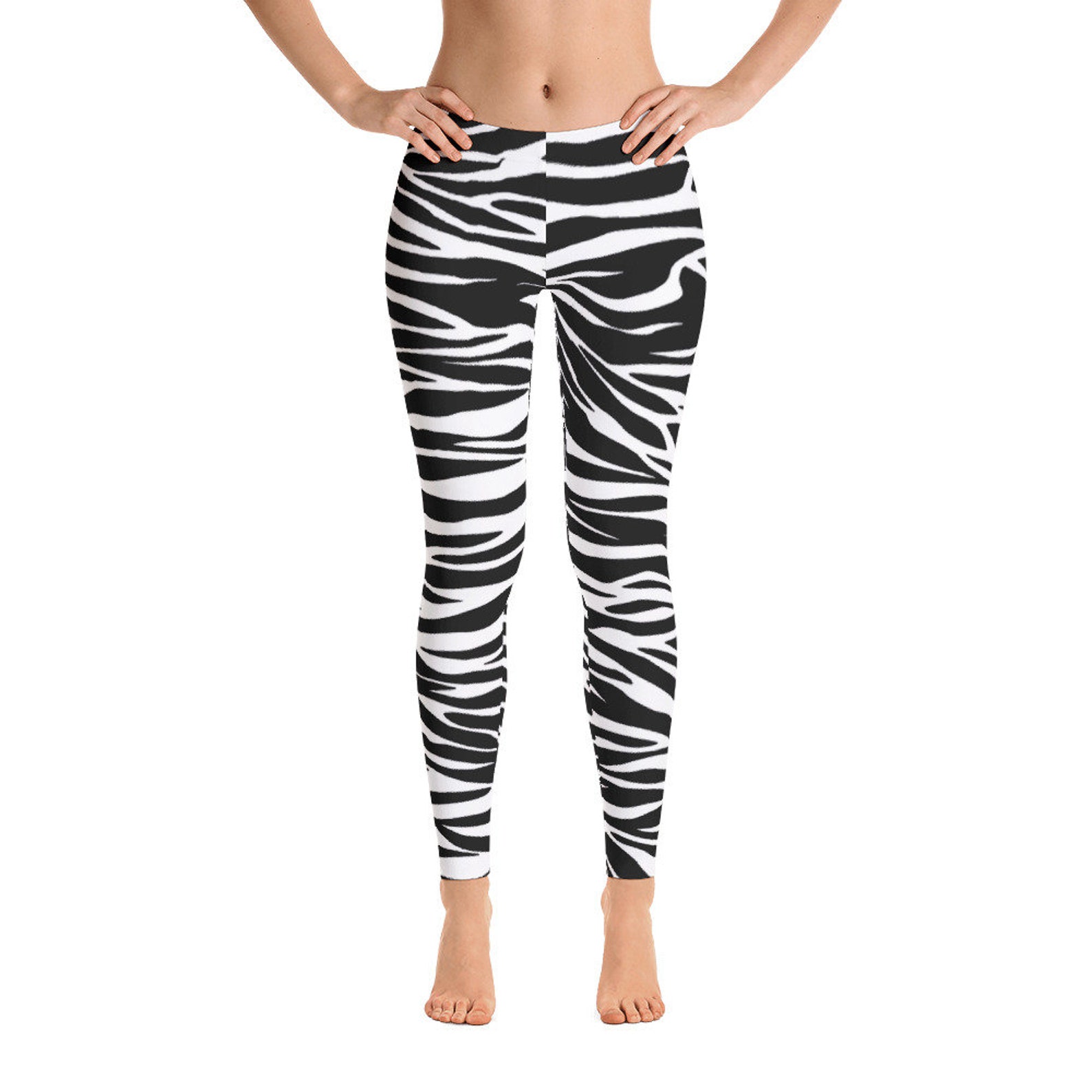 Zebra Print Leggings Zebra Leggings Safari Leggings Etsy