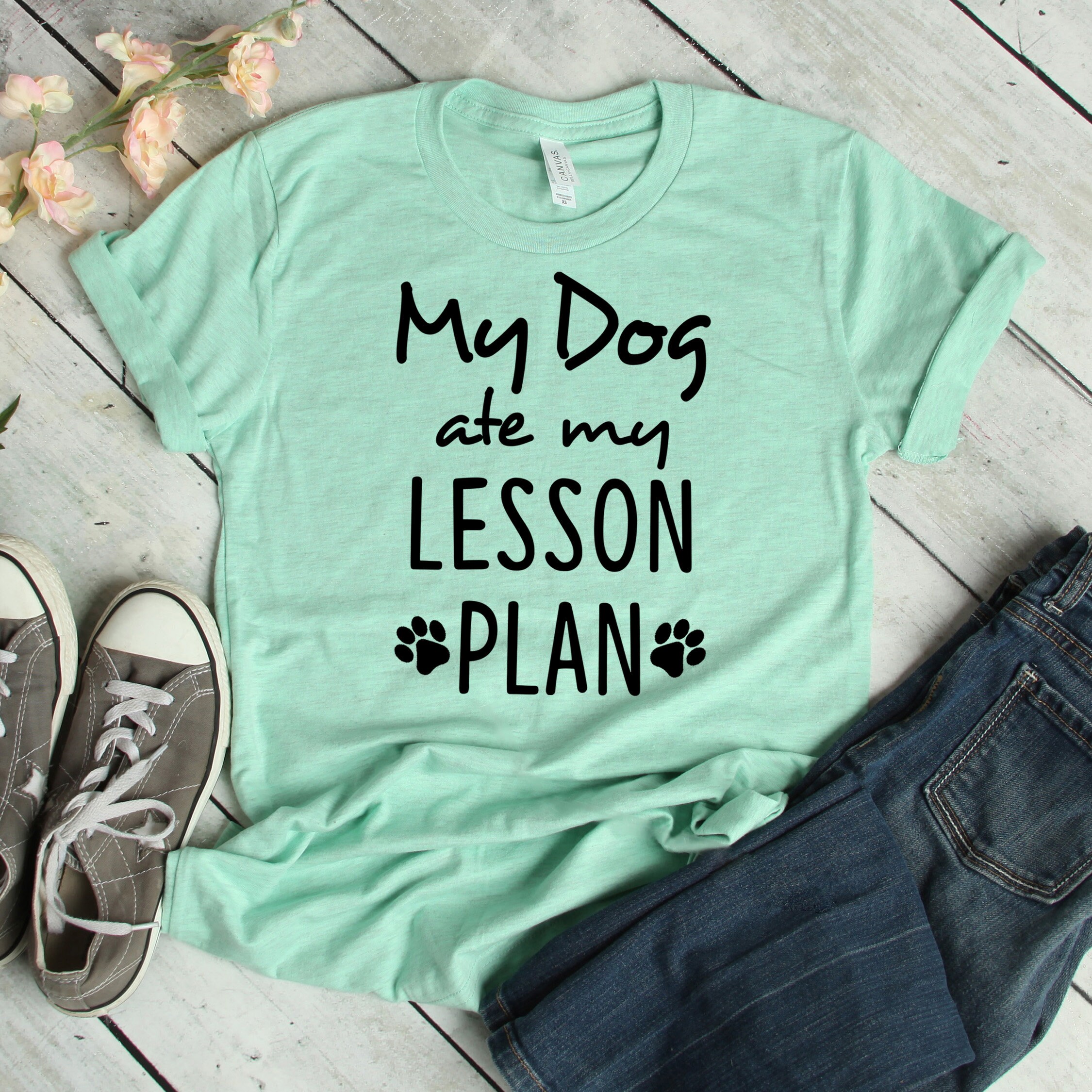 My Dog Ate My Lesson Plan - Funny Teacher Shirts - Back to School ...