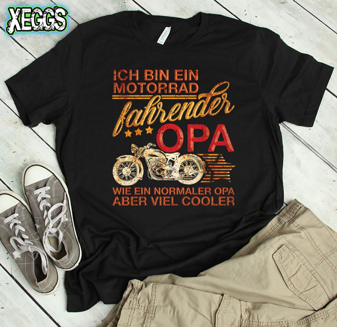 Ich Bin Ein Motorrad Fahrender Opa Fathers Day Shirt - Etsy