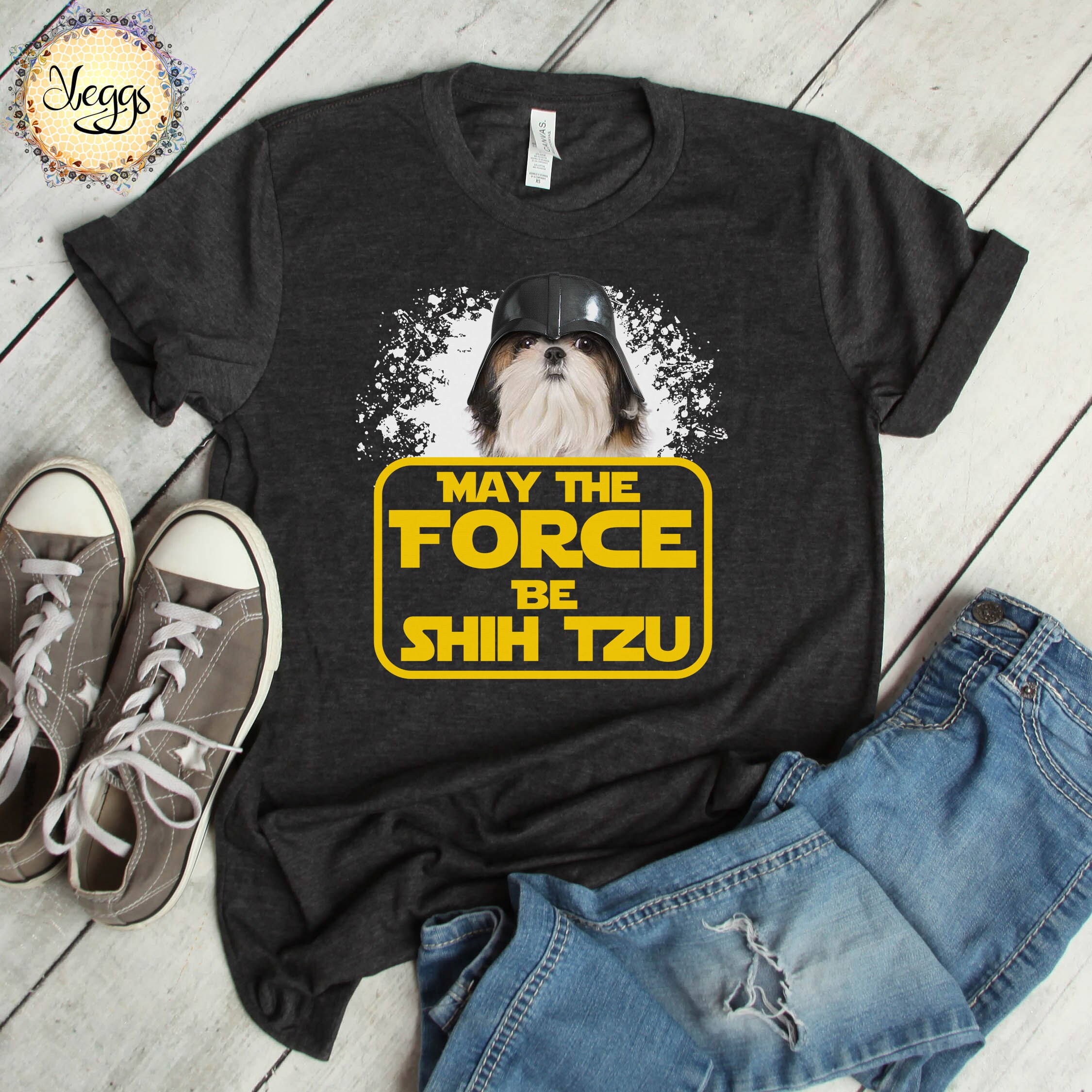 May The Force Be Shih Tzu Tshirt May The Force Be Shih Tzu Tshirt