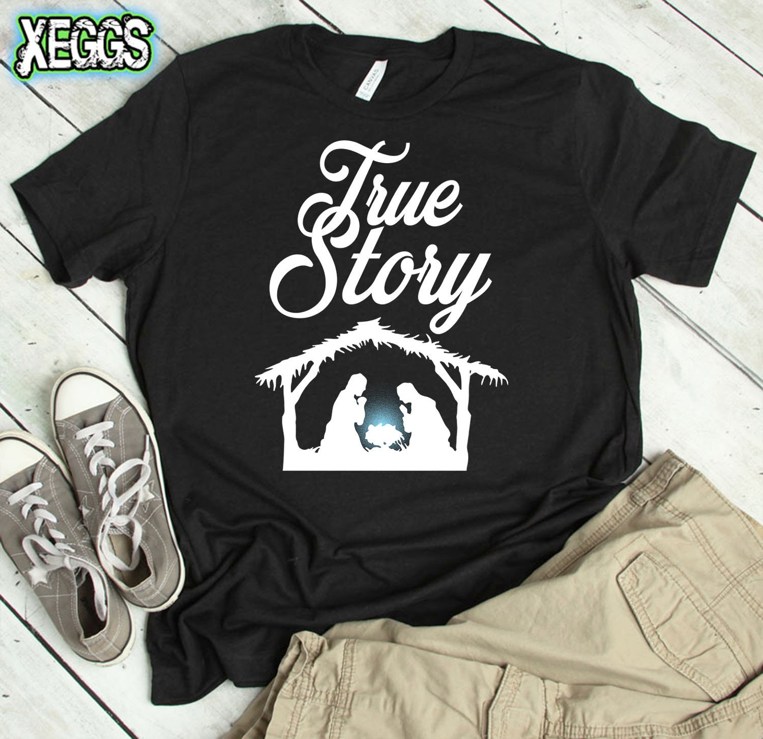 True Story T-shirt Nativity Baby Jesus Christmas Shirt | Etsy