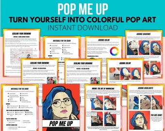 Pop Me Up: Turn Images into Colorful Pop Art PDF Printable // Downloadable Painting Tutorial // Art Tutorial Lesson Instant Download