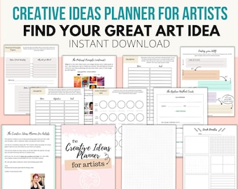 Creative Ideas Digital Planner for Artists, Printable Creative Planner, Artist's Planner, Creative Project Planner, Creativity Brainstorm