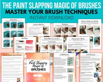 Die Farbe Slapping Magic of Brushes PDF Printable // Herunterladbare Malerei-Tutorial // Kunst-Tutorial-Lektion Sofortiger digitaler Download