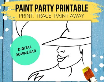 Wicked Witch Paint Party Printable | Halloween Art (Digital Download)