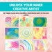 Printable Backwards Coloring Book, Abstract Reverse Coloring Book, Colors Provided, You Draw the ...
