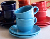 Vintage Fiestaware Cup and Saucer Set - Your choice 4 Colors Available
