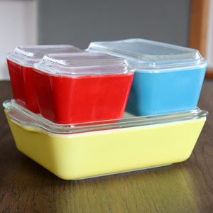 保存容器・ケース (138) Old Pyrex Refrigerator Dish 3Set