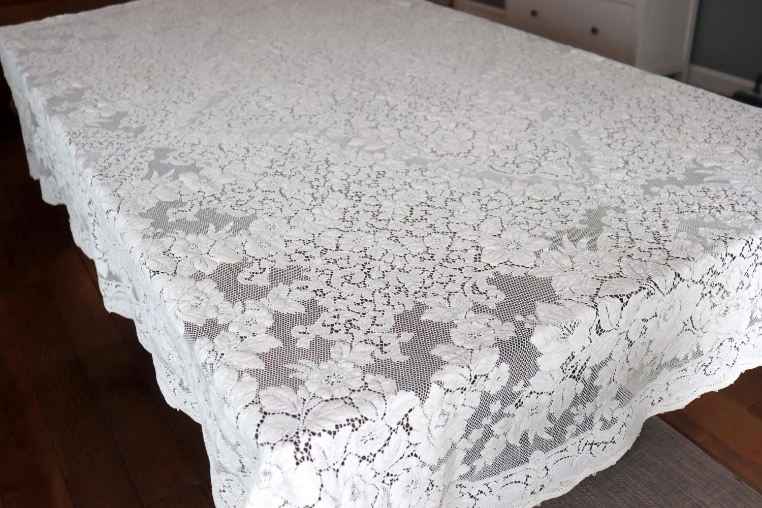 Quaker lace tablecloth - Etsy 日本
