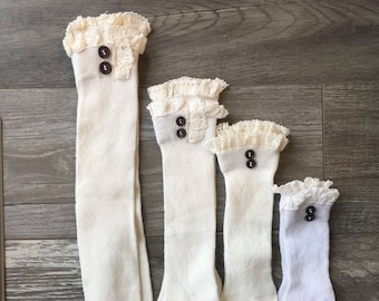 cute boot socks with lace