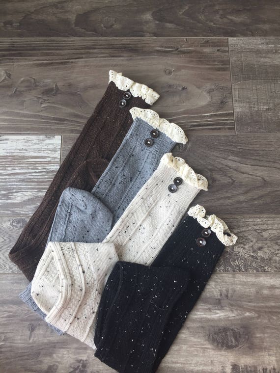 lace ankle boot socks