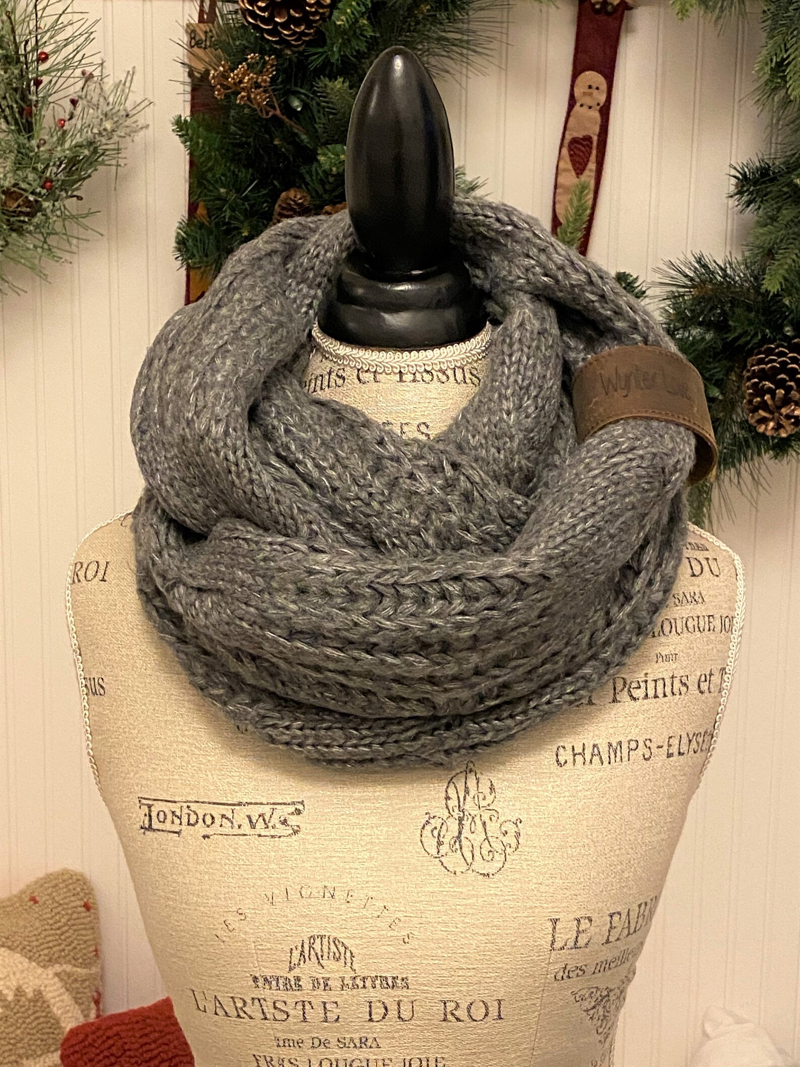 Women Infinity Knit Scarf Knit Scarfs Women Knit Scarf Knit Etsy