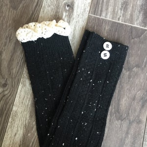 lace ankle boot socks