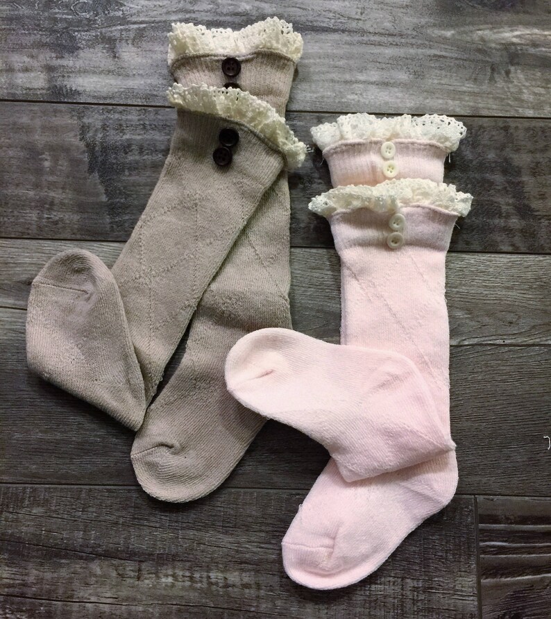 Boot Socks Girls Boot Cuffs Toddler Boot Socks Lace Socks Boot Socks Childs Lace Socks Girls Leg Warmers Kids Boot Cuffs Boot Sock