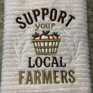 Handmade embroidered kitchen towel