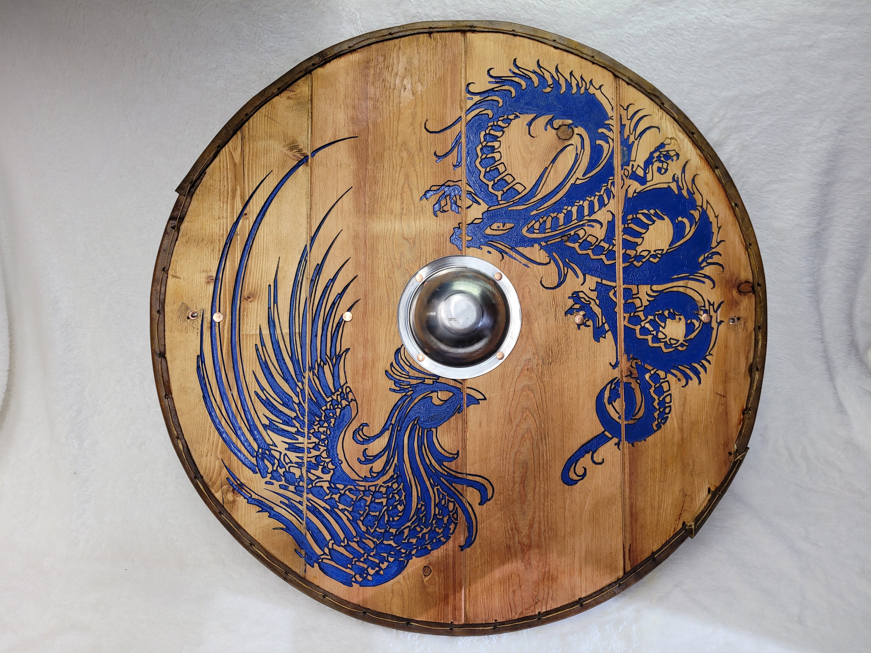 Authentic Viking Wooden Shield 29.5 steel boss Etsy