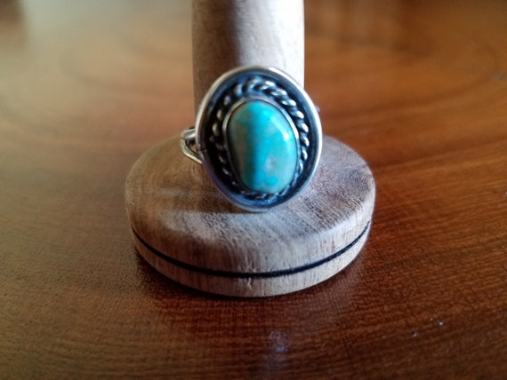 Sterling Silver & Turquoise Ring - image 4