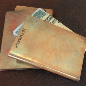 Wabi Wallet Minimalista Cobre RFID Bloqueo EDC Wallet - The Wabi Wallet - titular de la tarjeta de visita con clip de dinero de metal