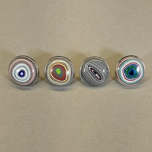 Fordite Hat Pin Fordite Tie Tack or Lapel Pin Motor Agate Jewelry