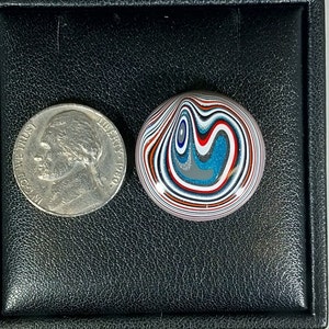 Fordite, Cabochon, Large Domed Round Cabochon, Detroit Agate Gemstone